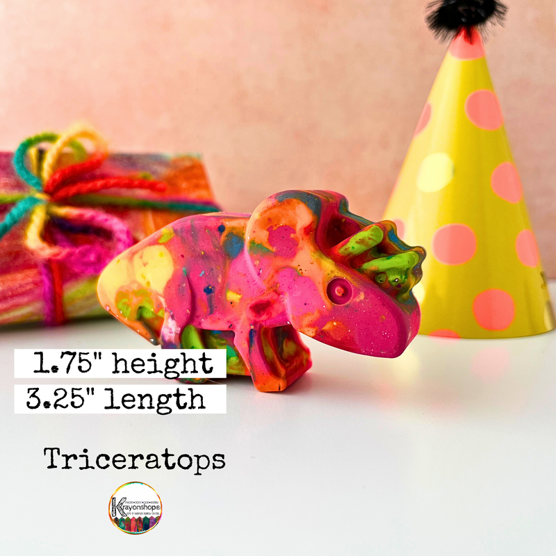 Chunky Rainbow Crayons Dinosaur Theme