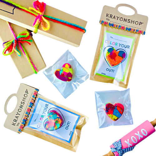 Coloring Heart Crayons Party Packs