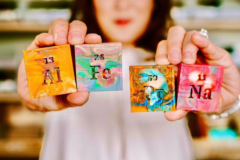 Periodic table crayons put the elements at your fingertips